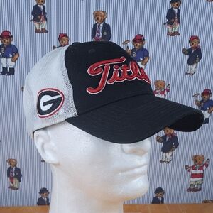 Titleist Golf Georgia Bullgogs embroidered logo black & white golf snapback hat